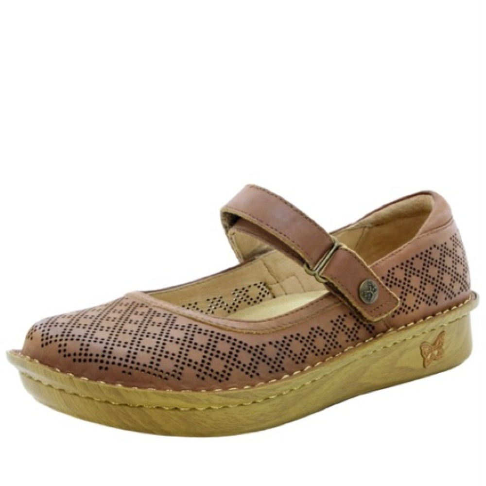 Alegria Chocolate Perforated Loafers - Picture 13 of 14